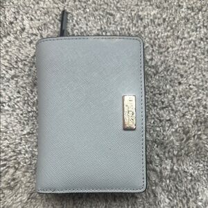 Kate Spade Light Gray Wallet with Gold Accent
